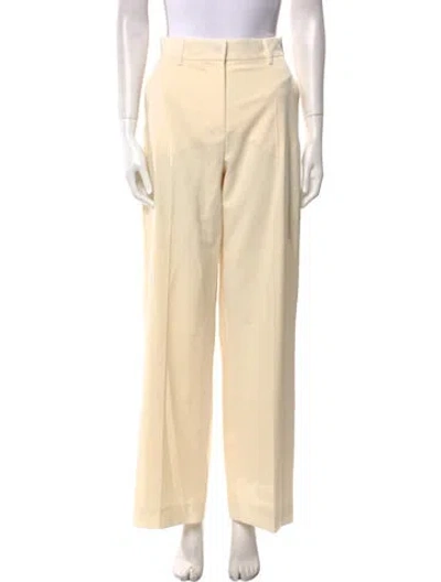 Pre-owned Weekend Max Mara Virgin Wool Wide Leg Pants W/ Tags In Neutral