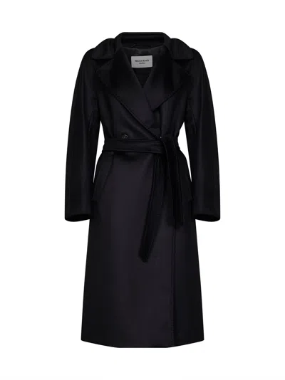 Weekend Max Mara Virgin Wool Wrap Coat In Animal Print