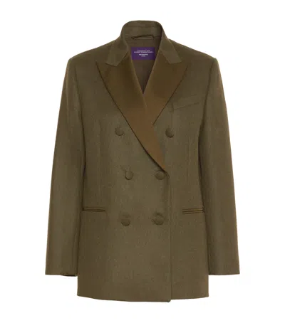 Weekend Max Mara Virgin Wool-blend Blazer In Green