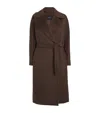 Weekend Max Mara Virign Wool Double-breasted Coat In Brown