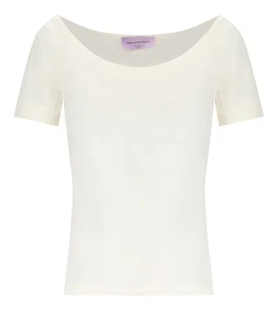 Weekend Max Mara Virtus Ivory Top In Beige