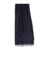 Weekend Max Mara Viscose And Wool Jacquard Shawl In Blue