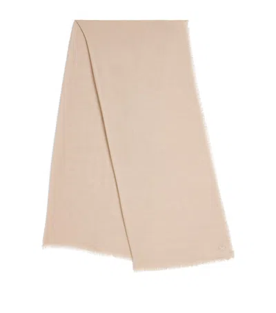 Weekend Max Mara Viscose-cashmere Butterfly Scarf In Beige