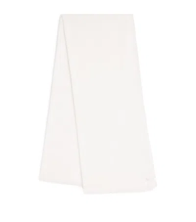 Weekend Max Mara Viscose-cashmere Butterfly Scarf In White