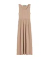 Weekend Max Mara Viscose Crepe Pleated Dress In Multi
