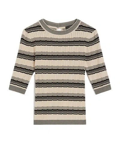 Weekend Max Mara Viscose Crepe T-shirt In Gray