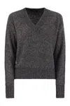 Weekend Max Mara V-neck Long-sleeved Sweater In Black