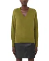 Weekend Max Mara Visita Olive Green Sweater In Green