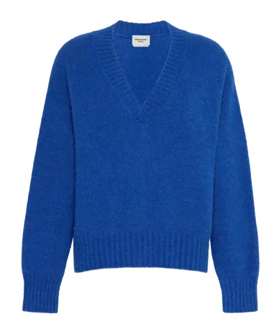 Weekend Max Mara Visita V-neck Knitted Sweater In Blue