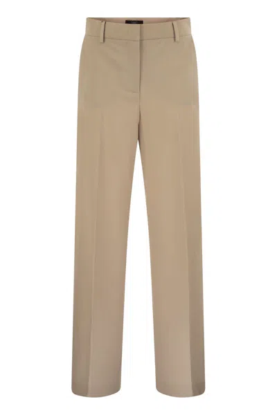 Weekend Max Mara Visivo - Wool Palazzo Trousers In Brown