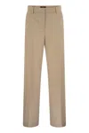 Weekend Max Mara Virgin Wool Tailored Trousers In Neutral