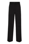 Weekend Max Mara Visivo Wool Palazzo Trousers In Black