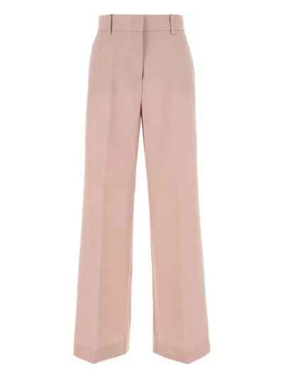 Weekend Max Mara Wool Palazzo Trousers Wide Leg In Pink