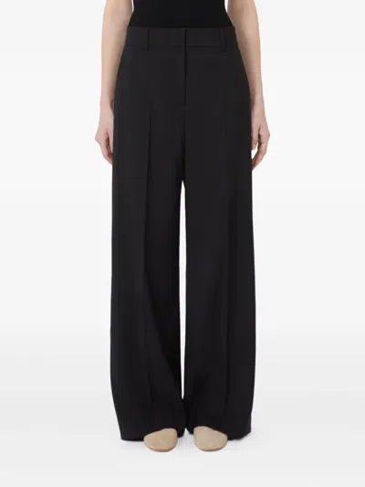 Weekend Max Mara Visivo Palazzo Trousers In Black