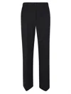 Weekend Max Mara Wool Stretch Palazzo Trousers In Black