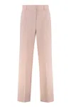 Weekend Max Mara Wide-leg Trousers With Buttoned Back Pockets In Pink