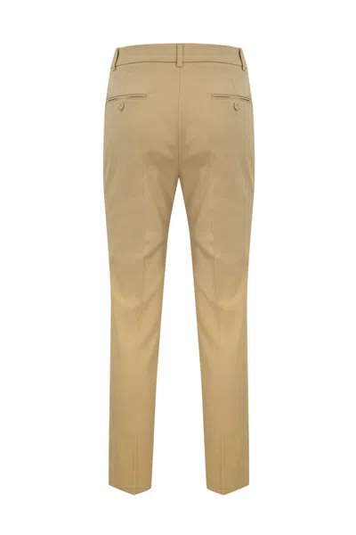 Weekend Max Mara Vite Cigarette Trousers In Stretch Cotton In Sand