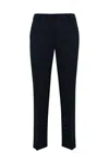 Weekend Max Mara Vite Cotton Trousers In Blu