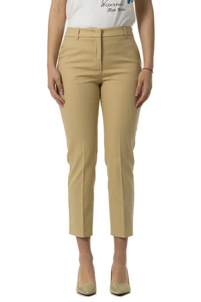 Weekend Max Mara Vite Cropped Pants In Gold