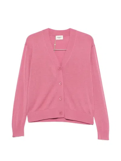 Weekend Max Mara V-neck Button-up Cardigan In Pink
