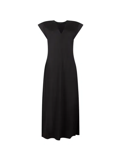 Weekend Max Mara V-neck Dress In Black
