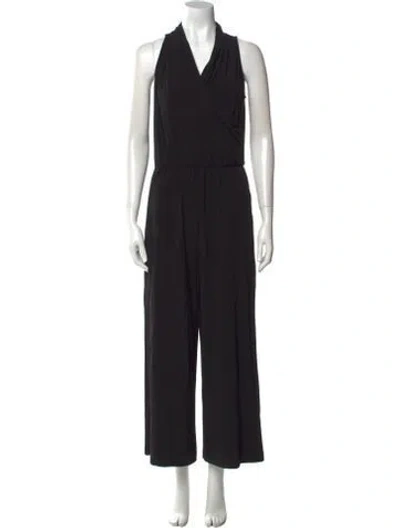 Pre-owned Weekend Max Mara V-neck Jumpsuit In Black