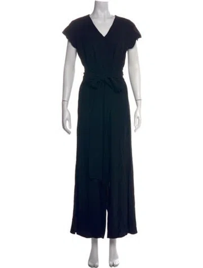 Pre-owned Weekend Max Mara V-neck Jumpsuit In Black