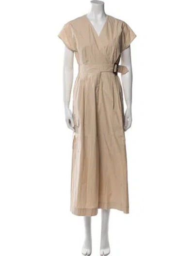 Pre-owned Weekend Max Mara V-neck Jumpsuit In Neutral