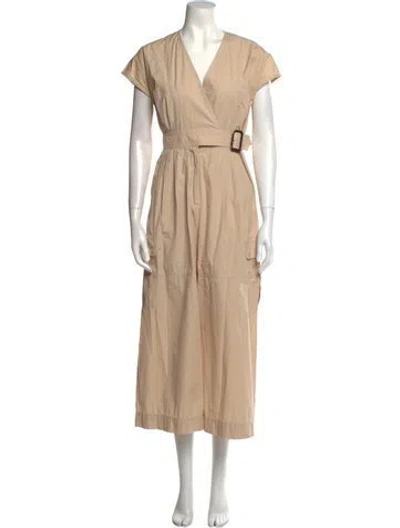 Pre-owned Weekend Max Mara V-neck Jumpsuit In Neutral
