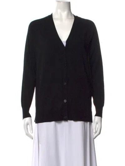 Pre-owned Weekend Max Mara V-neck Sweater In Black