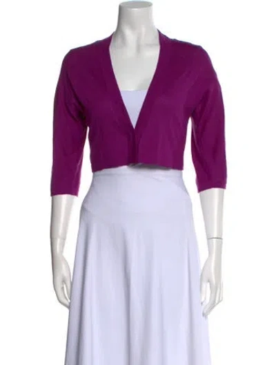 Pre-owned Weekend Max Mara V-neck Sweater In Blue