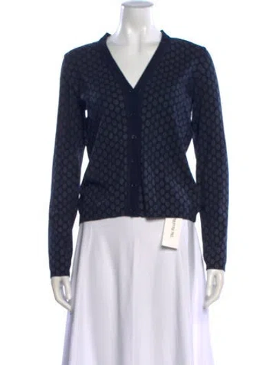 Pre-owned Weekend Max Mara V-neck Sweater In Blue