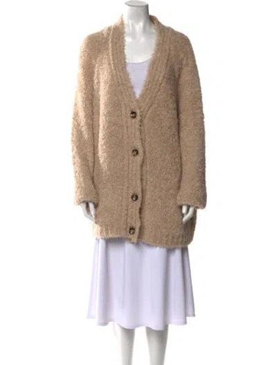 Pre-owned Weekend Max Mara V-neck Sweater In Brown