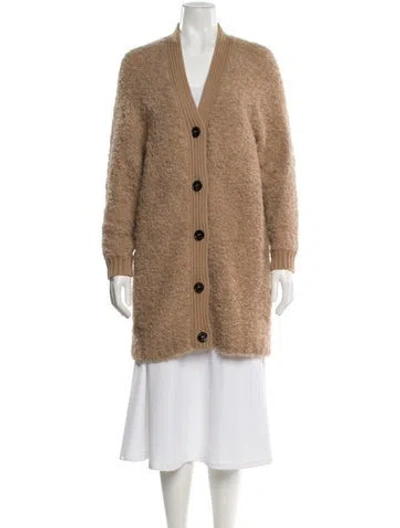 Pre-owned Weekend Max Mara V-neck Sweater In Brown