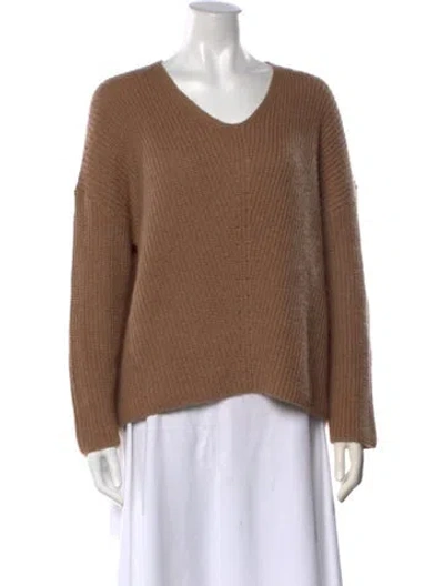 Pre-owned Weekend Max Mara V-neck Sweater In Brown