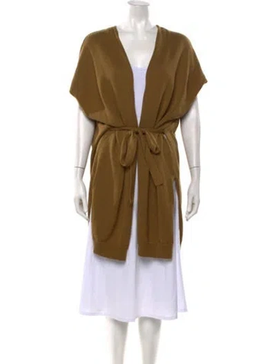 Pre-owned Weekend Max Mara V-neck Sweater In Brown
