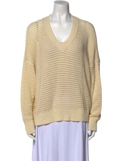 Pre-owned Weekend Max Mara V-neck Sweater In Neutral