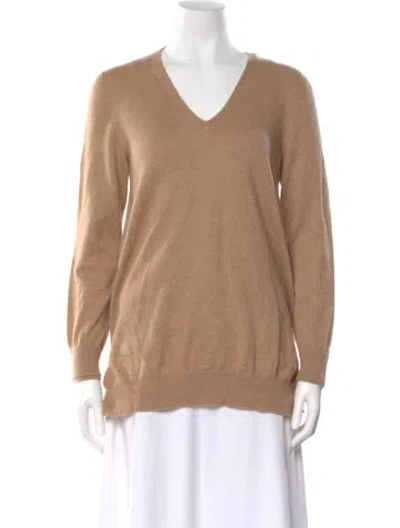Pre-owned Weekend Max Mara V-neck Sweater In Neutral