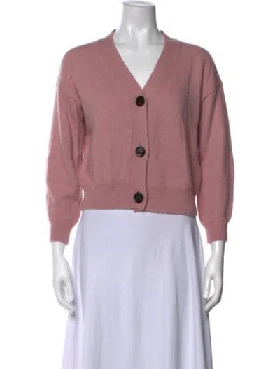 Pre-owned Weekend Max Mara V-neck Sweater In Pink