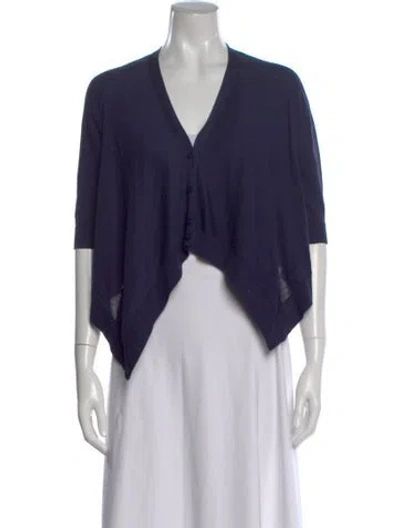 Pre-owned Weekend Max Mara V-neck Sweater In Purple