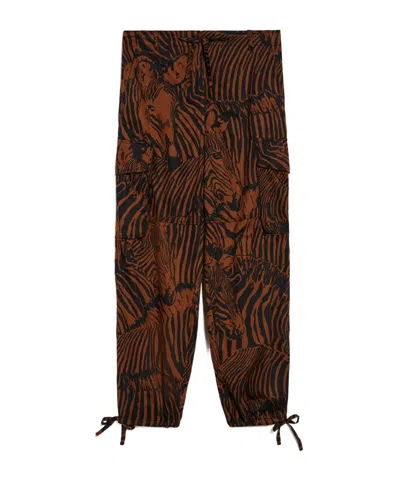 Weekend Max Mara Waist Drawstring Casual Pants In Brown