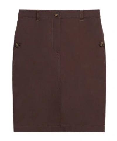 Weekend Max Mara Waist Loop Skirt In Green