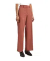 Weekend Max Mara Waistband Loop Casual Pants In Brown