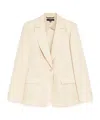 Weekend Max Mara Natural Stretch Wool Blazer In Ivory