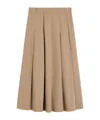 Weekend Max Mara Dorme Pleat Maxi Skirt In Gold