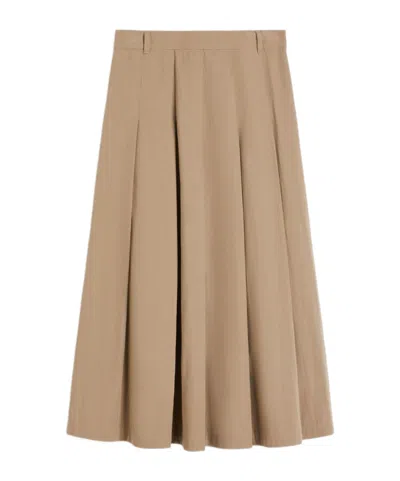 WEEKEND MAX MARA WASHED TWILL MIDI SKIRT