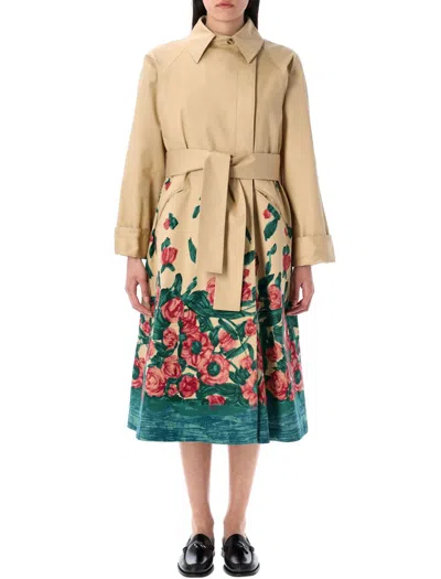 Weekend Max Mara Water-repellent Cotton Gabardine Trench Coat In Multi