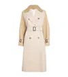 Weekend Max Mara Trench Coat Belted Contrast Collar In White