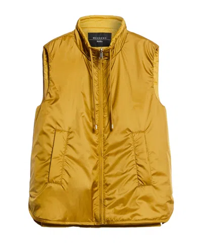 Weekend Max Mara Waterproof Canvas Double-sided Vest In Yellow
