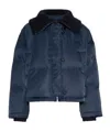 Weekend Max Mara Water-repellent Technical Twill Down Jacket In Blue